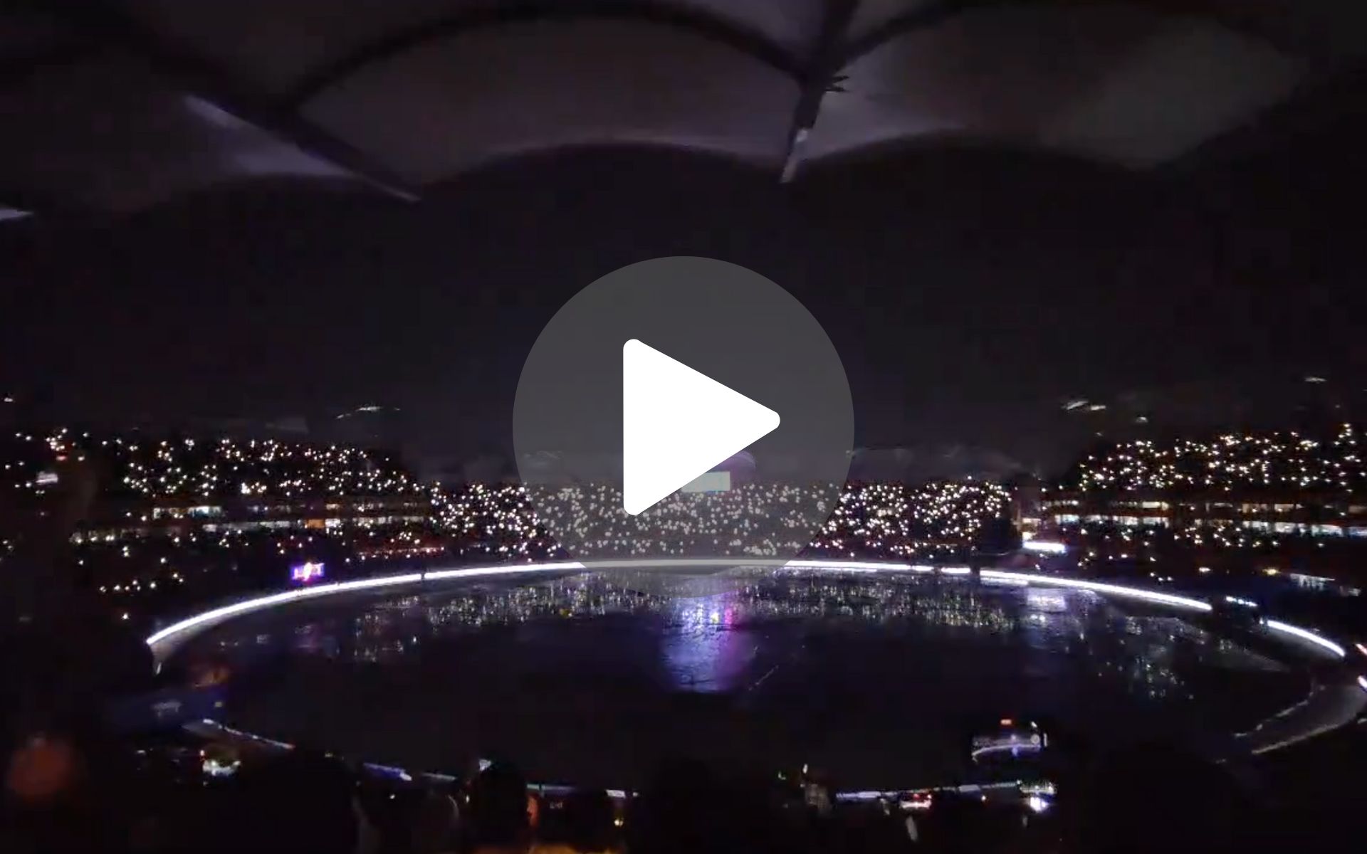 [Watch] Hyderabad Hosts Electrifying Light-Show Amid Rain Pour Down During SRH vs GT